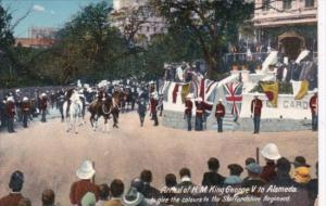 Arrival Of King George V To Alameda Giving Colours To The Staffordshire Regiment