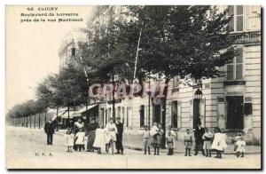 Old Postcard Clichy Boulevard de Lorraine Street Martissot Near Children