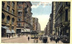 Broadway - St. Louis, Missouri MO Postcard