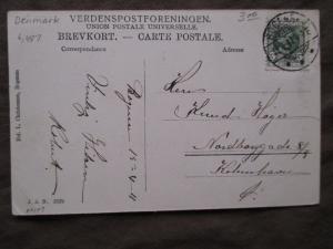 1911 Denmark Photo Postcard - Bogense, Adelgade Street Scene (VV80)