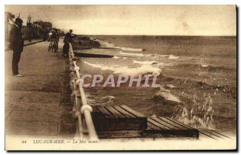 Old Postcard Luc Sur Mer La Mer Monte