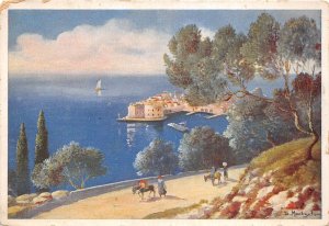 US35 Postcard Croatia Dubrovnik painting artist signed