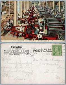 BUDWEISER BEER PLANT ANHEUSER-BUSCH ST.LOUIS MO 1936 VINTAGE POSTCARD