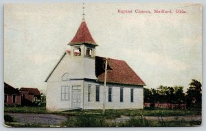 Medford Oklahoma~Baptist Church~Neighborhood Houses~Picket Fence~1908 ZIM 