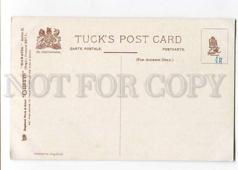 258039 American Indians Hiawatha Native leader Vintage TUCK PC