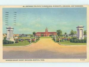 Linen FAIRGROUNDS ENTRANCE Memphis Tennessee TN H6397