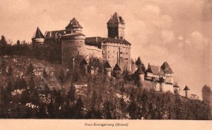 Vintage Postcard Haut Koenigsbourg Alsace Medieval Castle Orschwiller France