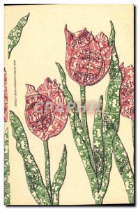 Old Postcard Switzerland Flowers