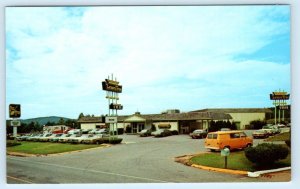 MARION, North Carolina NC ~ Roadside LEMON TREE INN Pan Tree Restaurant Postcard