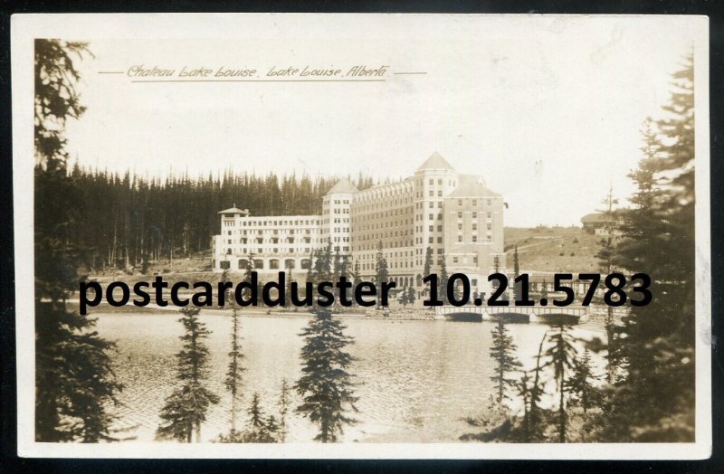 h5209 - LAKE LOUISE Alberta 1930s Chateau. Real Photo Postcard by Gowen Sutton