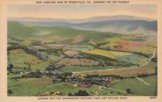 Airplane View Of Sperryville Showing The Lee Highway Sperryville Virgina