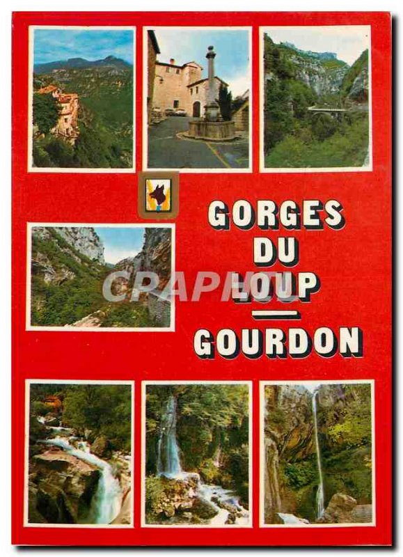 Modern Postcard Souvenir of a trip to the Gorges du Loup and Gourdon