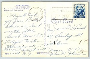 1969  Greetings From  New York City  Postcard