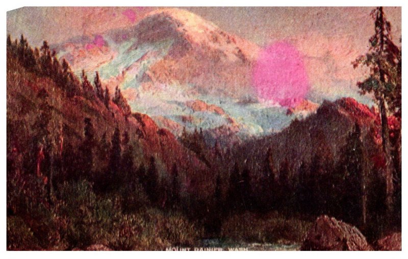Washington Mount Rainer , artist painted