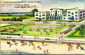 PC Martha Washington Hotel & Apts. Ocean at 8th St in Virginia Beach, Virginia