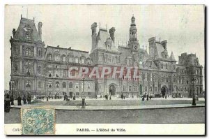 Old Postcard The Paris City Hall