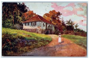 1907 The Post Office Dry Harbour Jamaica Posted Oilette Tuck Art Postcard