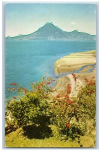 Guatemala Central America Postcard Christmas Greetings Lake Atitlan c1950's