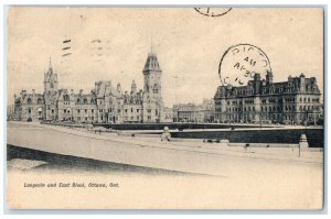 1910 Langevin and East Block Ottawa Ontario Canada Antique Posted Postcard