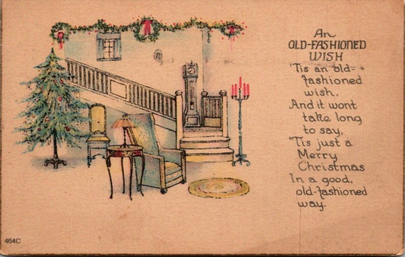 Christmas With Decorated Room 1922