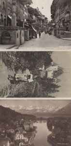 Thun Switzerland 3x Costume Castle Shops Postcard s