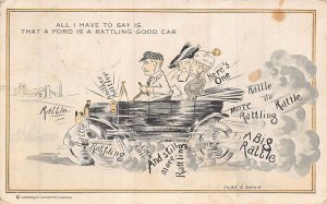 FORD~A RATTLING GOOD CAR-ARTIST SIGNED COBB SHINN~1918 POSTCARD