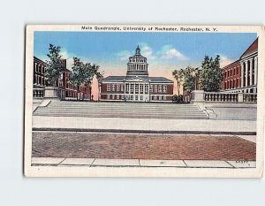 Postcard Main Quadrangle, University of Rochester, New York