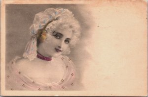 Art Nouveau Lady Vintage Postcard C084