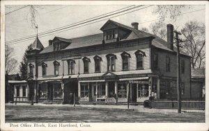 East Hartford CT Post Office Block c1910 Postcard