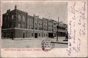 Auditorium And City Hall Topeka Kansas Vintage Postcard C054