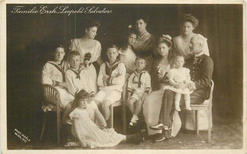 Archduke Leopold Salvator of Austria royal family photo postcard Adele Wien 1912