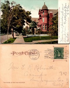 Oakland CA Typical Residential Home Postcard Used (38542)