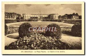 Old Postcard Deauville Beach Fleurie Casino and Gardens