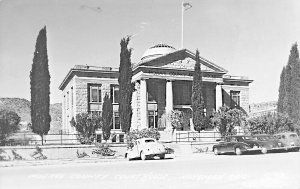 Kingman AZ Mojave County Courthouse Old Cars Real Photo Postcard