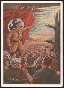 3rd Reich Germany 1932 Adolf Hitler Birth of a Nation Postcard UNUSED 111494