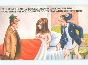 Pre-1980 Risque Comic NUDE GIRL IN BED WITH POLICE OFFICER AB6991