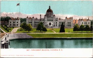Canada British Columbia Victoria Parliament Building Vintage Postcard C041