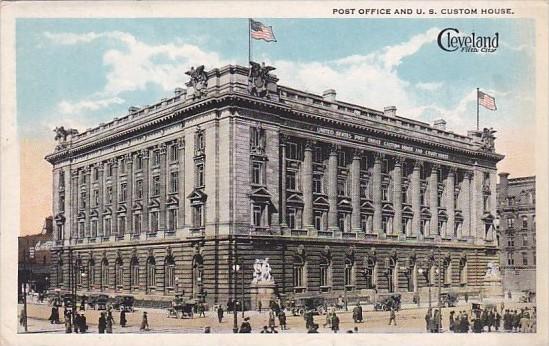 Ohio Cleveland Post Office and U S Custom House 1922 Curteich