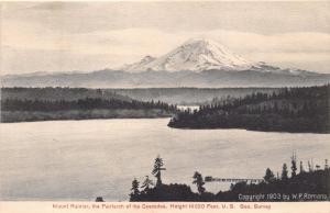 MOUNT RAINIER WASHINGTON PATRIARCH OF CASCADES~W P ROMANS PHOTO POSTCARD 1903