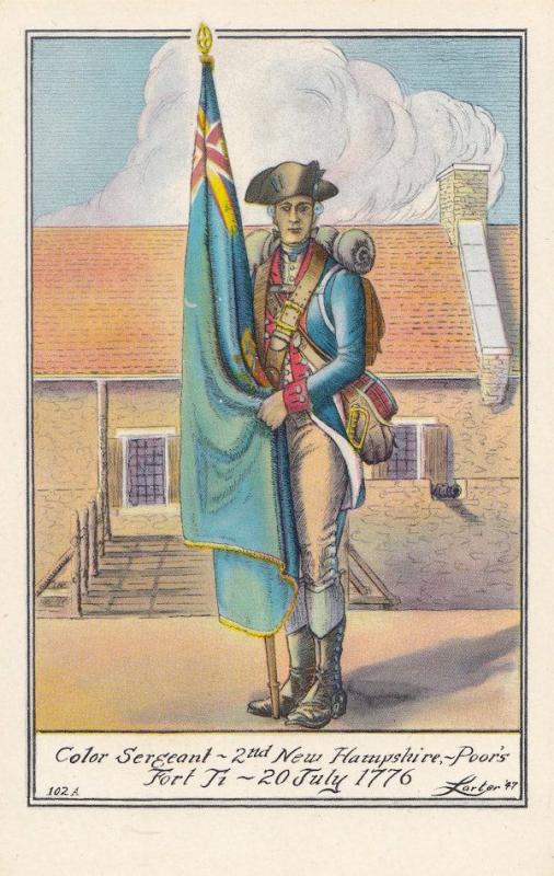 American Revolutionary War New Hampshire Poors Uniform Postcard