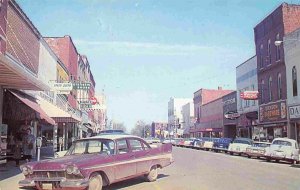 Main Street Cars Dickson Tennessee 1950s postcard