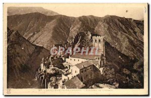 Old Postcard Saint Martin De Canigou Set From & # 39Abbaye