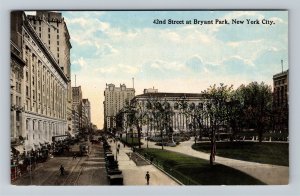 New York City NY-New York 42nd Street At Bryant Park Vintage Postcard 