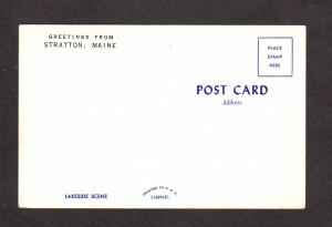 ME Greetings From Stratton Maine Lakeside Scene Postcard