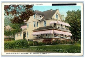 1929 Kia-Ora-Lodge River Bethune Alexandria Thousand Islands New York Postcard