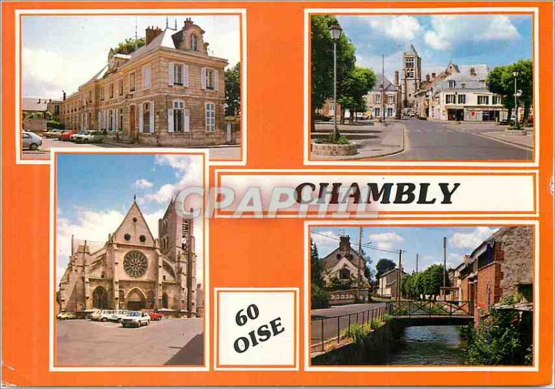 Postcard Modern Chambly Oise The Mayor Place Charles de Gaulle L Eglise