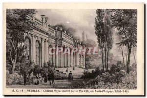 Old Postcard History Royal Chateau Neuilly lives by Citizen King Louis Philip...