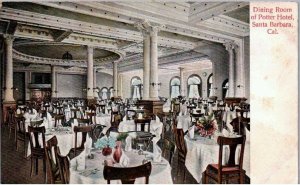 Santa Barbara, California - Dining room at the Potter Hotel - c1905