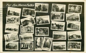 Michigan University Scenes Multi View 1920s RPPC Photo Postcard 22-1300