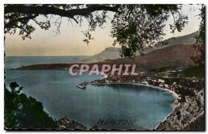 Old Postcard The French Riviera bis Menton and Cape Martin View from the Ital...